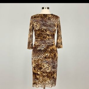 Kay Unger Rutched Sheath Dress Size M